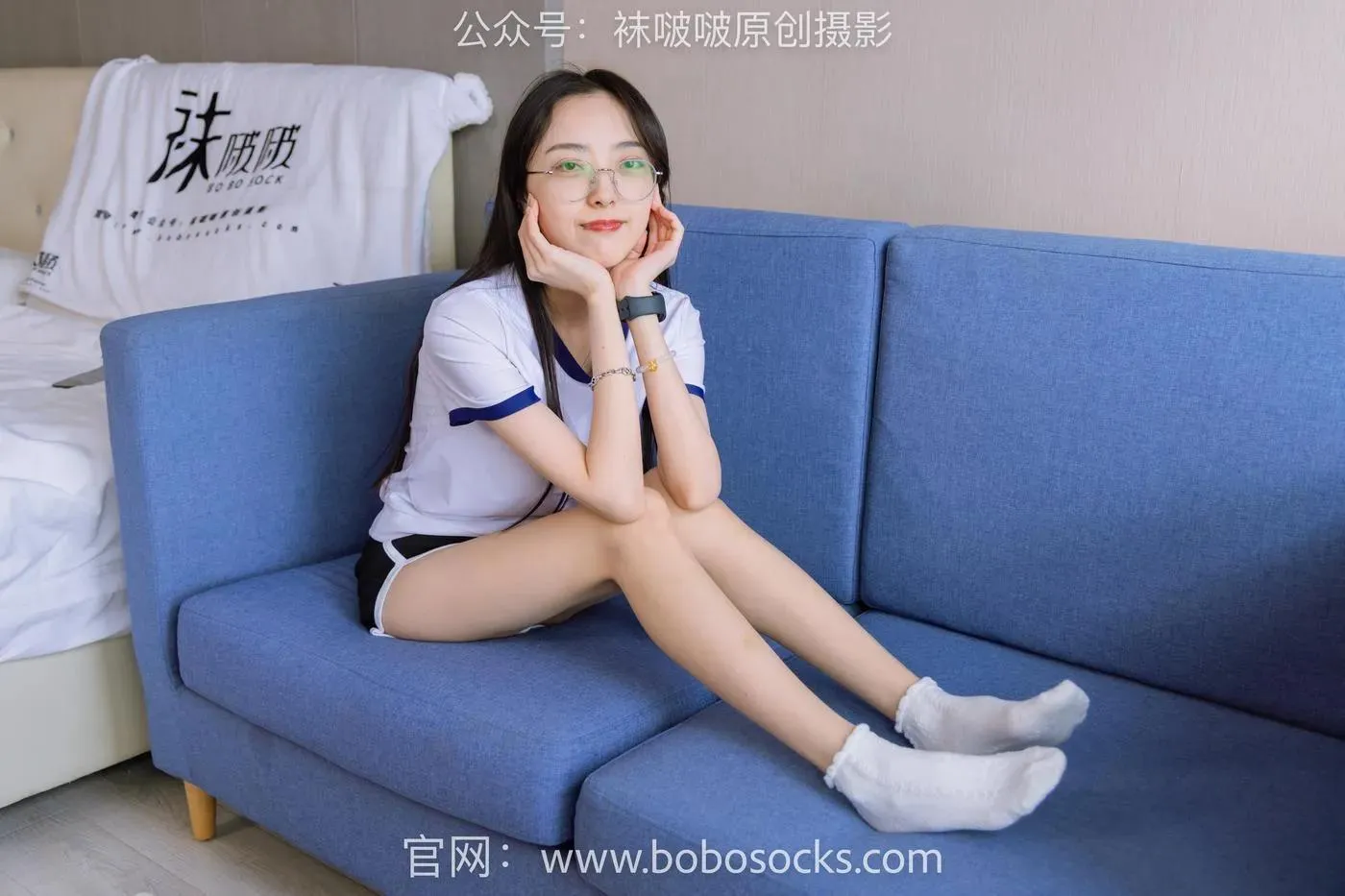 [BoBoSocks袜啵啵]NO.147 稚予-空军一号板鞋、白棉袜、体操服 [139P]插图2
